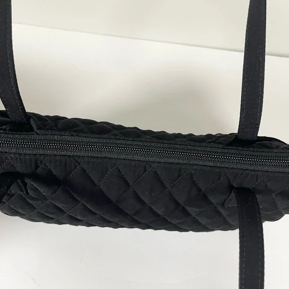 Vera Bradley Black Quilted Shoulder Handbag Tote – Everyday Classic Bag - Picture 4 of 10